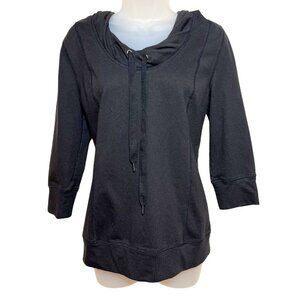Exertek Black Hoodie Top | Medium